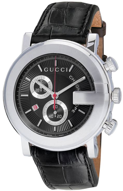 gucci 101g black dial chronograph|Gucci g chrono watch.